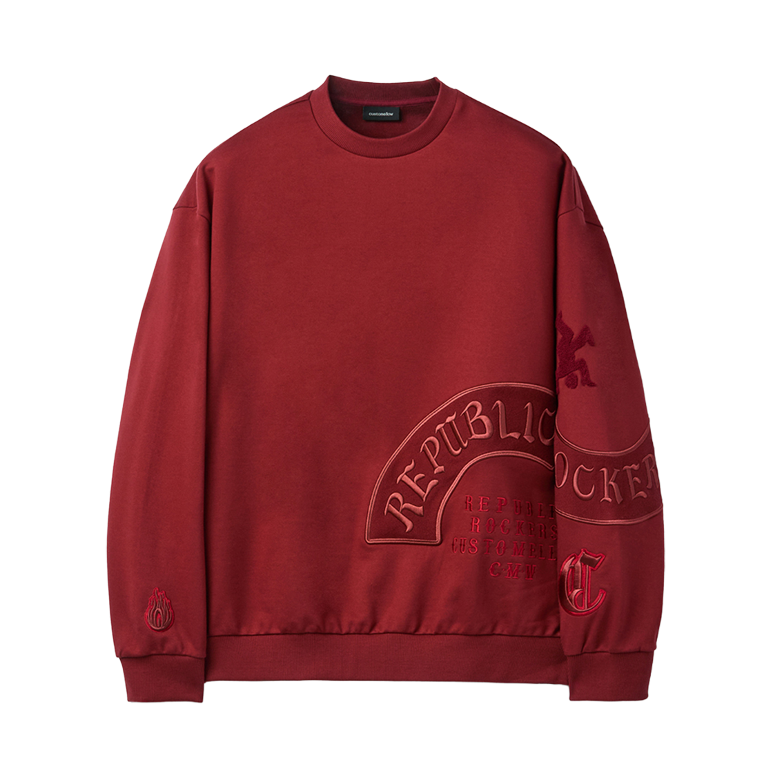 커스텀멜로우 그래픽 스웨트셔츠 레드(Customellow Graphic Sweatshirt Red)