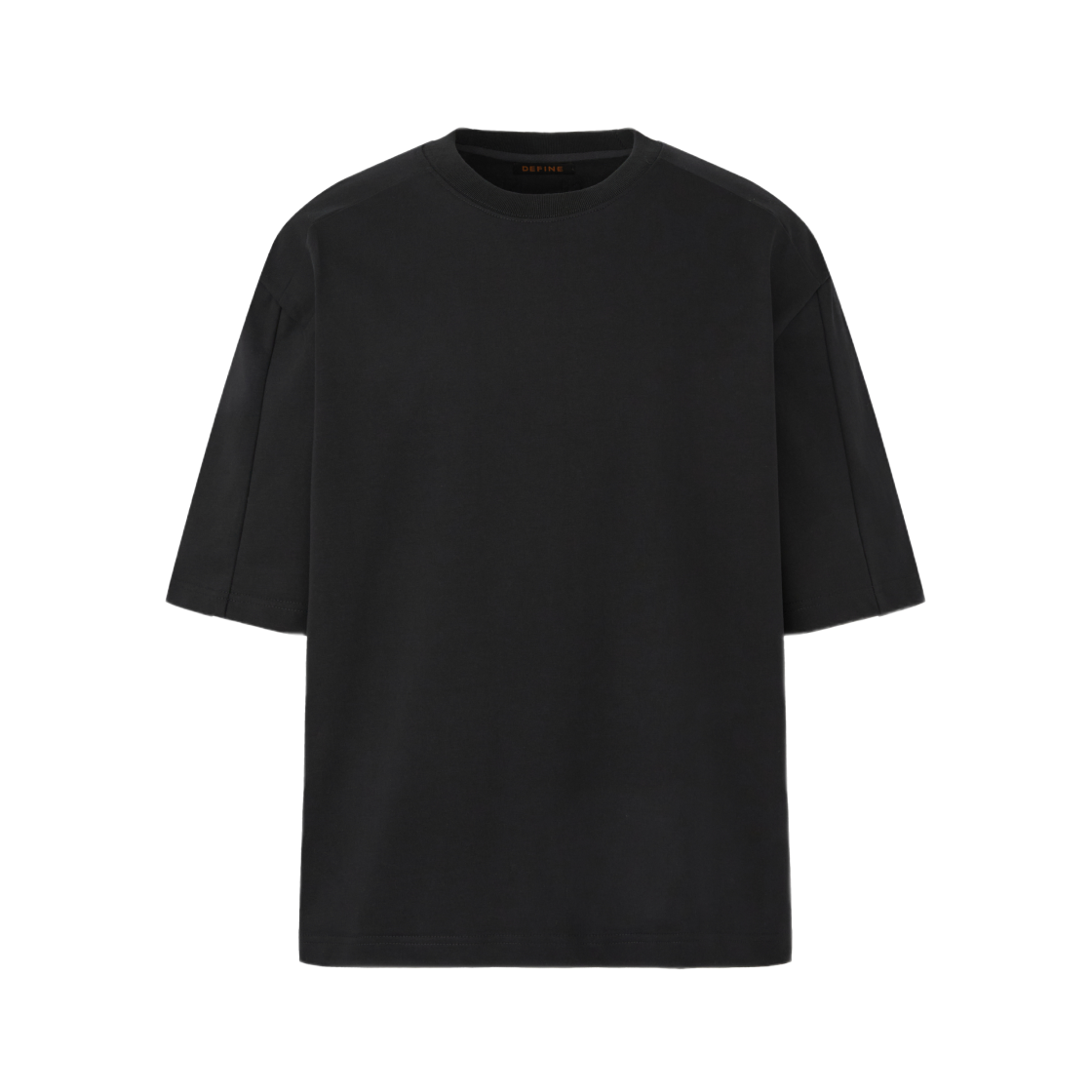 디파인 베이스 실켓 크롭 티셔츠 블랙(DEFINE Base Silket Crop T-shirts Black)