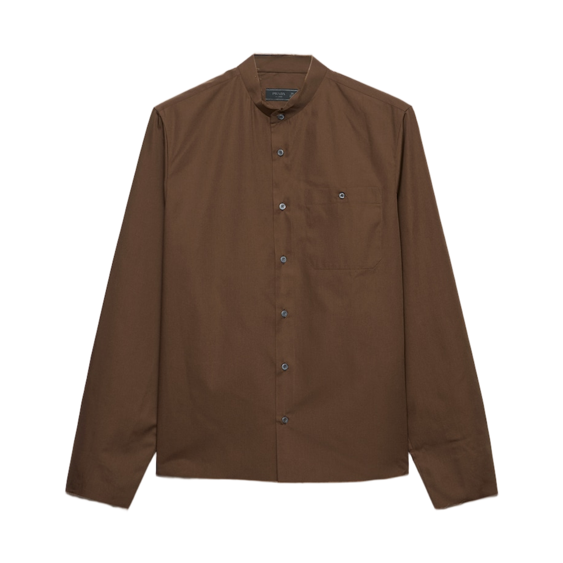 UCN641-17DG-F0324 Prada Cotton Blend Shirt Cocoa Brown