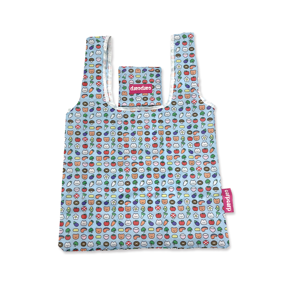 E2509_0225 earpearp Fruits Shopping Bag Blue