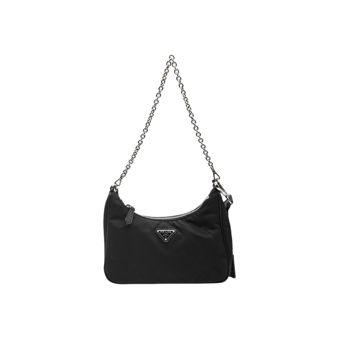 프라다 리나일론 테수토 체인 스트랩 호보백 (1BH204) L993595(Prada Re-Nylon Tessuto Chain Strap Hobo Bag (1BH204) L993595)