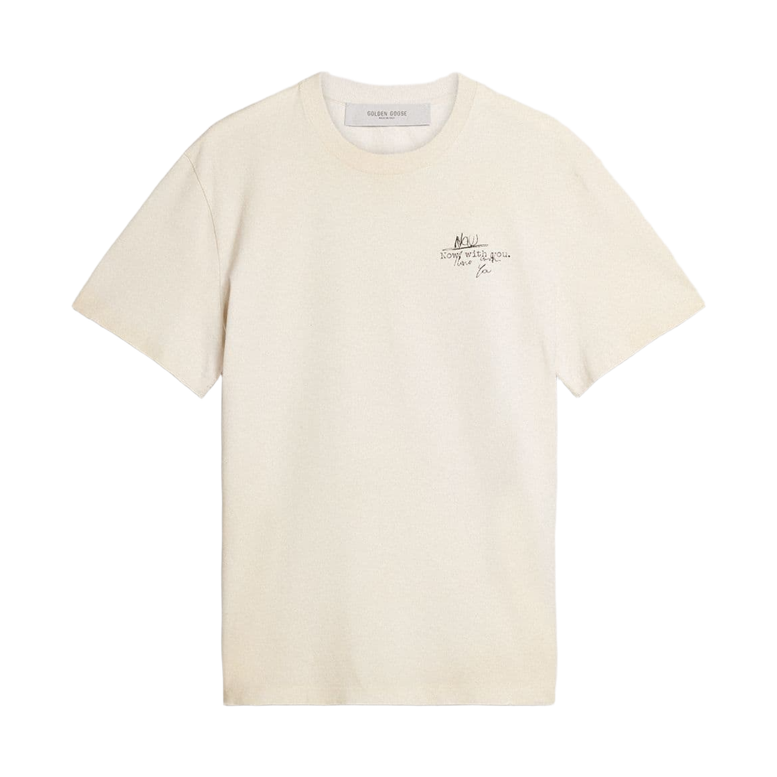 골든구스 프린트 티셔츠 화이트(Golden Goose Print T-Shirt White)