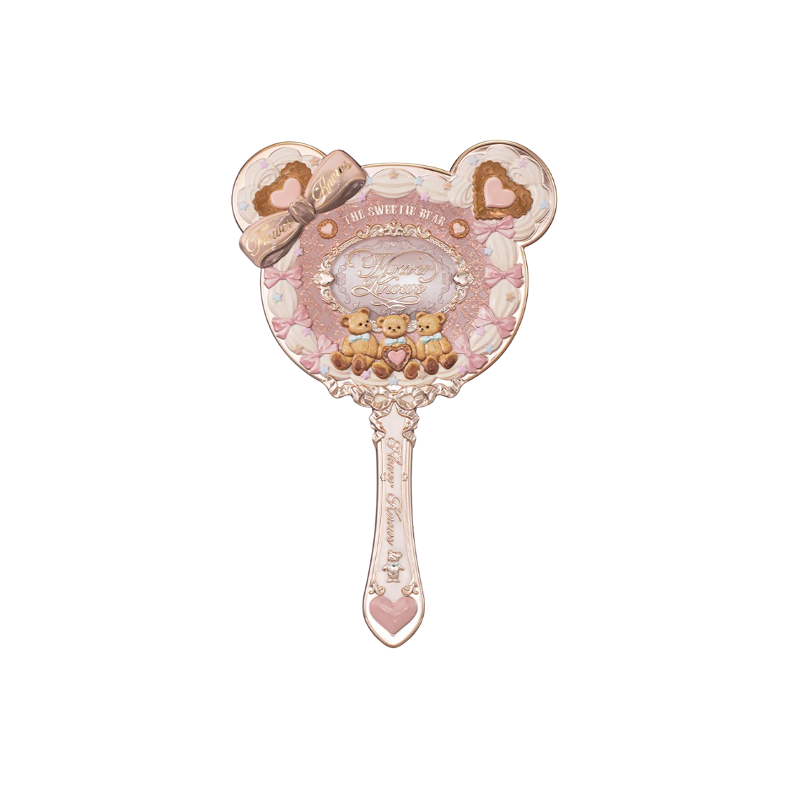 플라워노즈 스위티 베어 컬렉션 손거울 01 크리미 핑크(Flower Knows Sweetie Bear Collection Hand Mirror 01 Creamy Pink)