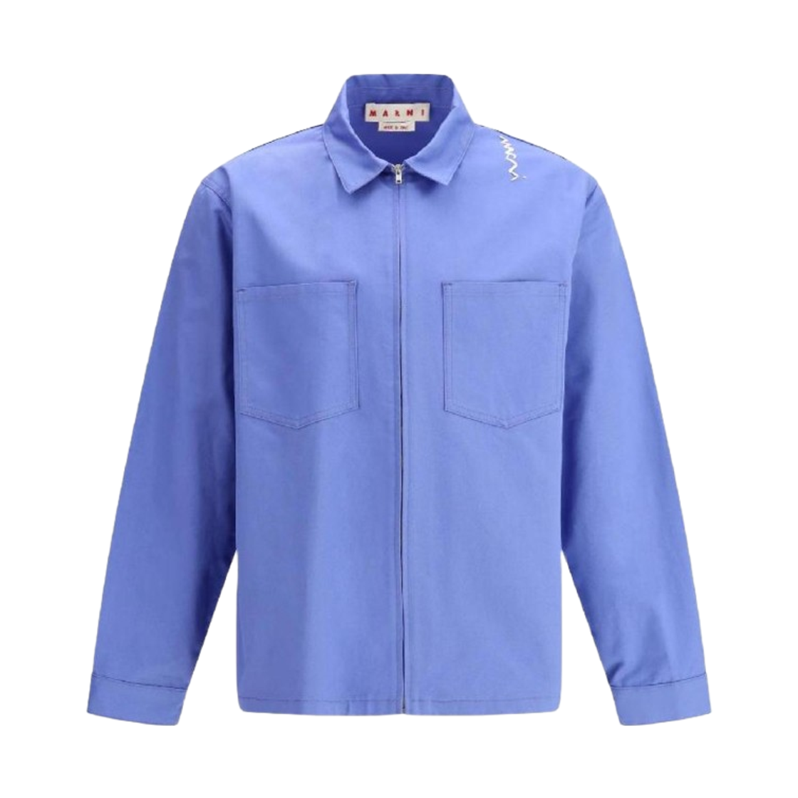 CUMU0297S0-UTC311-00B26 Marni Organic Cotton Shirt Blue Lilac
