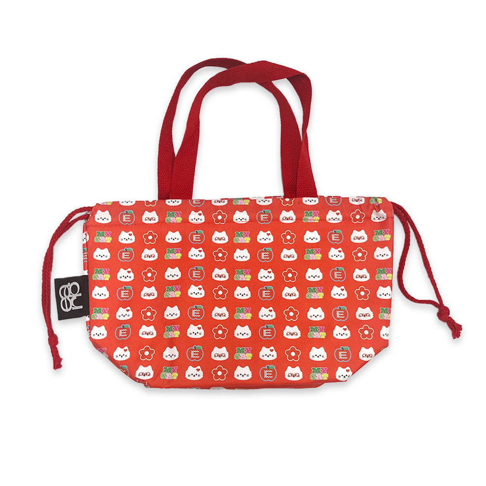 어프어프 키치 레트로 런치백 레드(earpearp Kitsch Retro Lunch Bag Red)