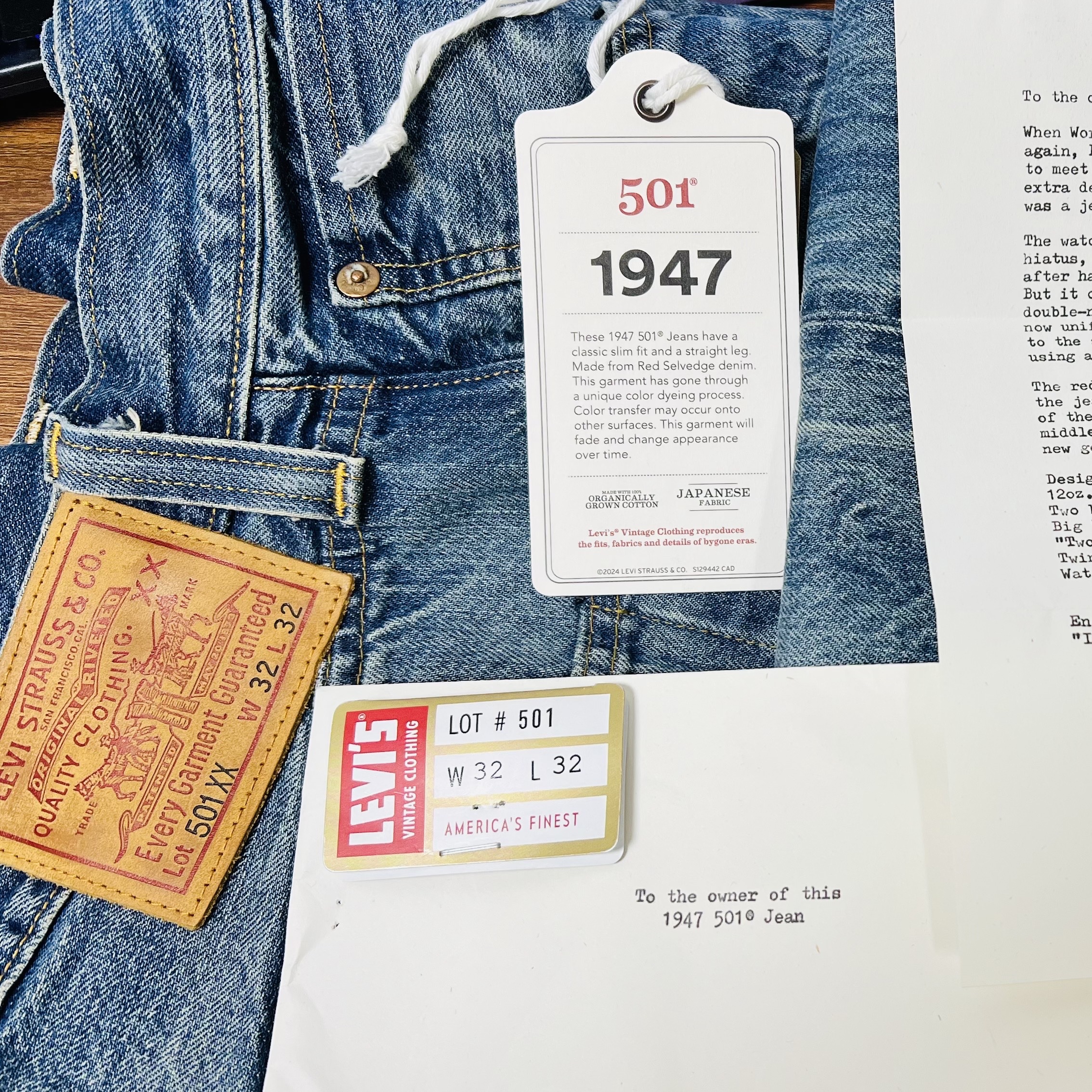 LVC 1954 501 Rigid Cotton Jean Dark Indigo, Levi's LVC 1947 501 Jeans Medium Indigo 착용 스타일 - 4