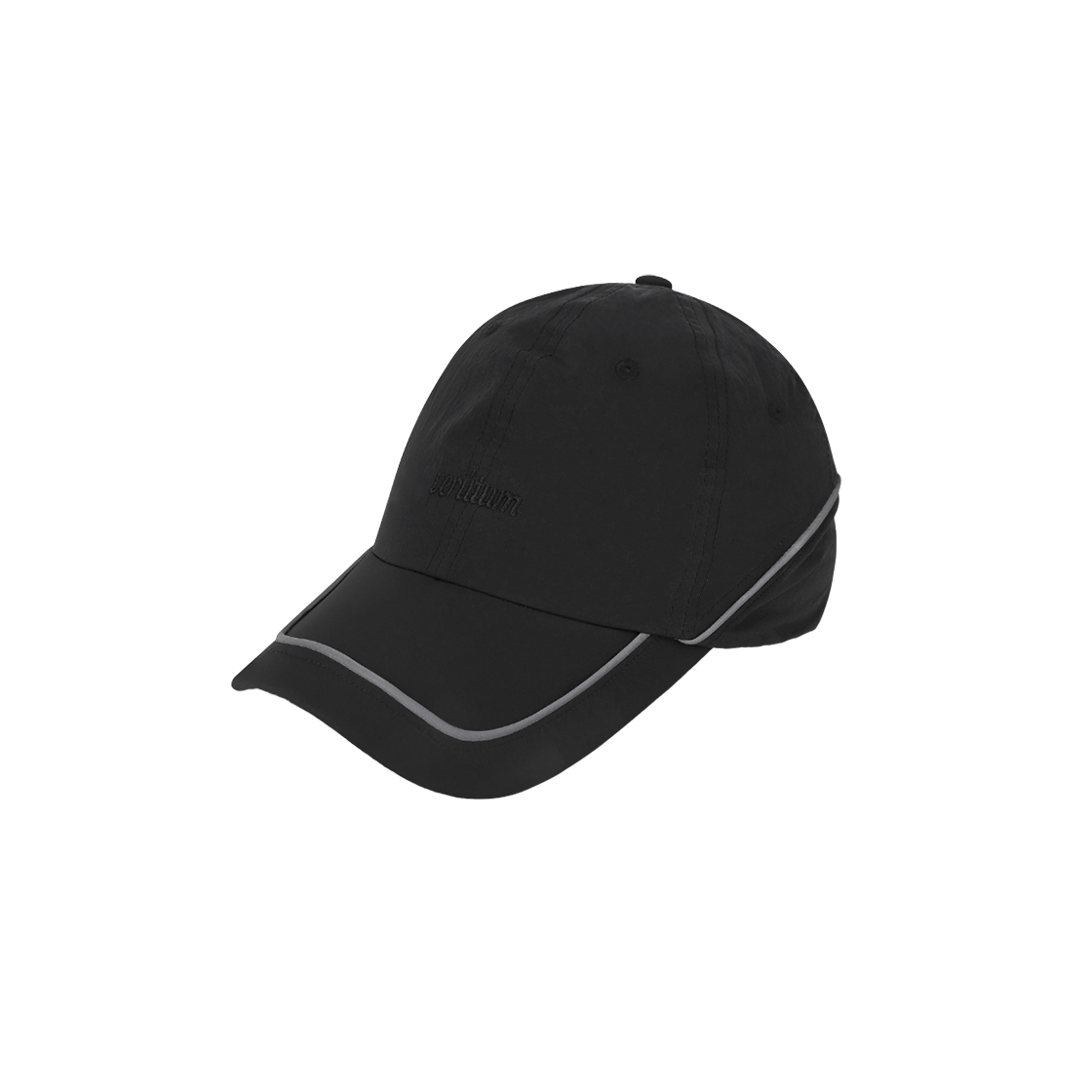 베루툼 펑키 세리프 스몰 로고 파이핑 나일론 캡 블랙(VERUTUM VSH245 Funky Serif Small Logo Piping Nylon Cap Black)