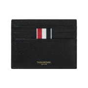 Thom Browne Pebble Grain Leather Stripe Note Compartment Card Holder Black