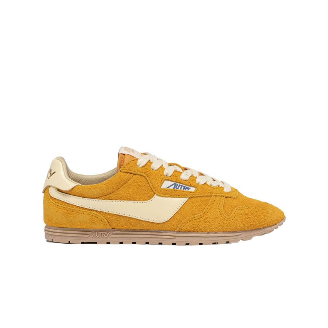 오트리 윈드스핀 스웨이드 레더 스니커즈 미네랄 옐로우 루타바가(Autry Windspin Suede Leather Sneakers Mineral Yellow Rutabaga)
