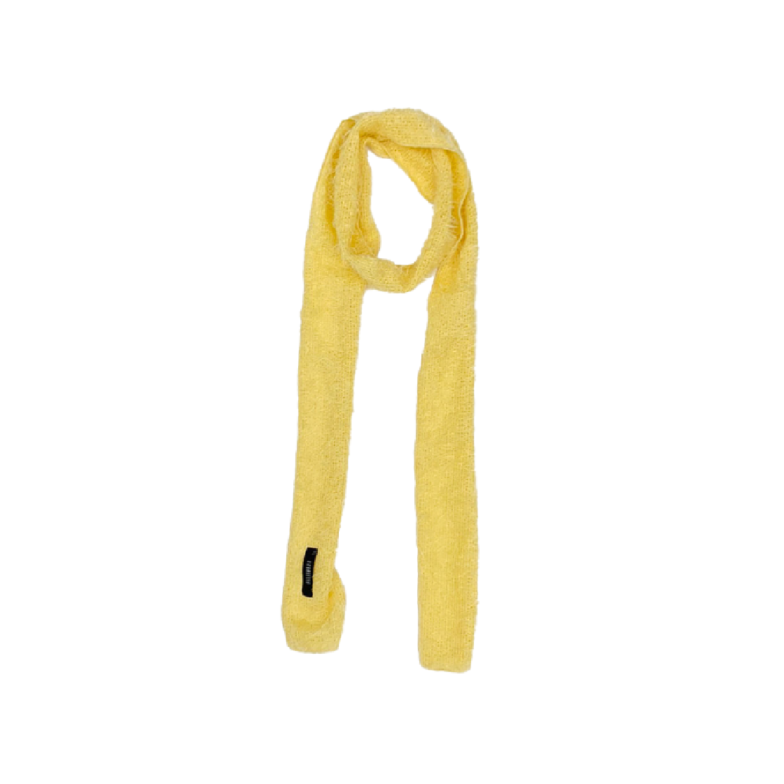 쿠키시 헤어리 니트 머플러 스카프 노랑(Kookeesee Hairy Knit Muffler Scarf Yellow)