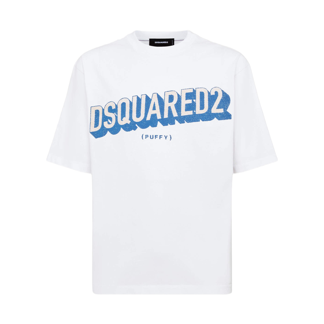 S74GD1445D20020100 Dsquared2 Loose Fit 3D Logo T-Shirt White