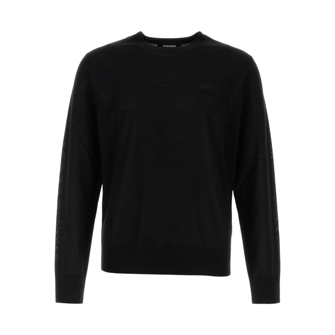 S74HA1442S18310900 Dsquared2 Wool Crewneck Pullover Knit Black