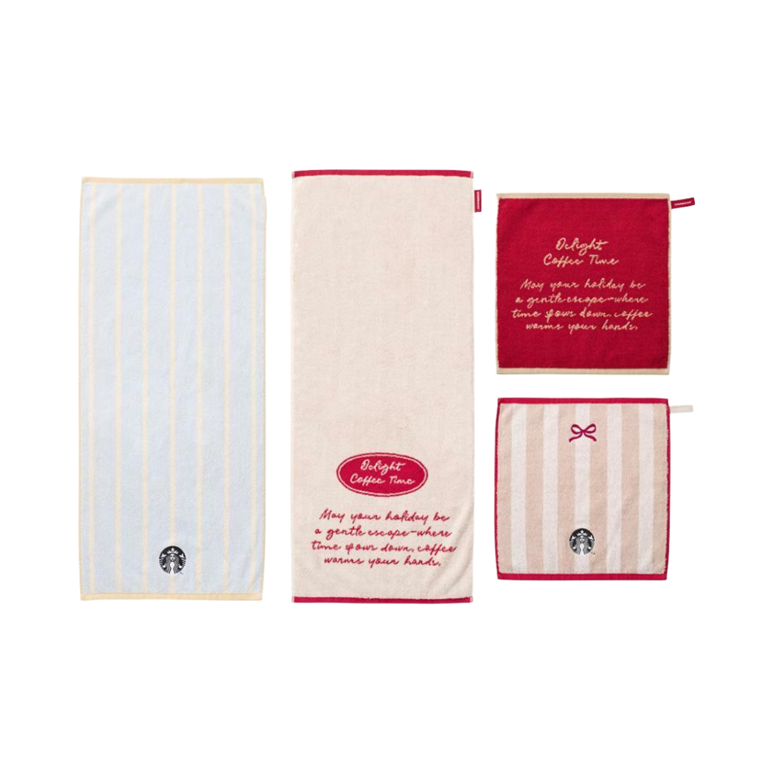 스타벅스 시크릿 딜라이트 타월 (4개 세트)(Starbucks Secret Delight Towel (Set of 4))