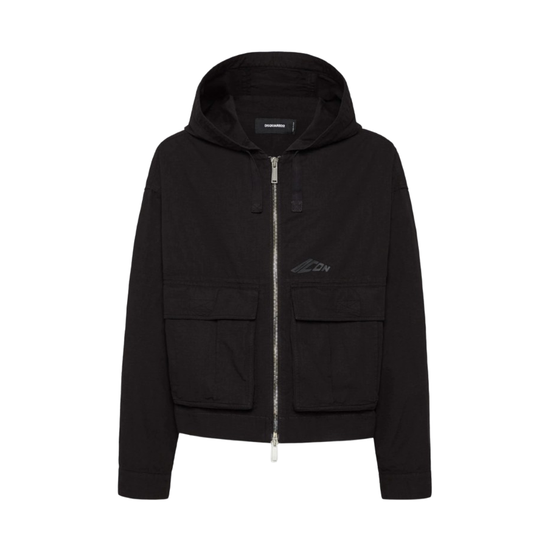 S79AM0075D35224900 Dsquared2 Icon New Generation Ripstop Windbreaker Black