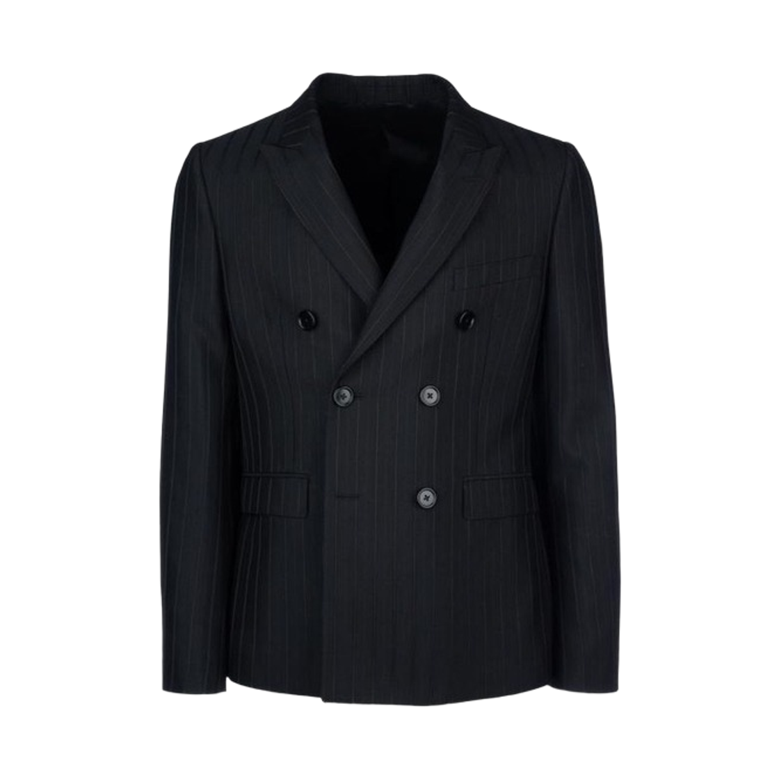 셀린느 스트라이프 울 개버딘 카나비 자켓 블랙(Celine Striped Wool Gabardine Carnaby Jacket Black)