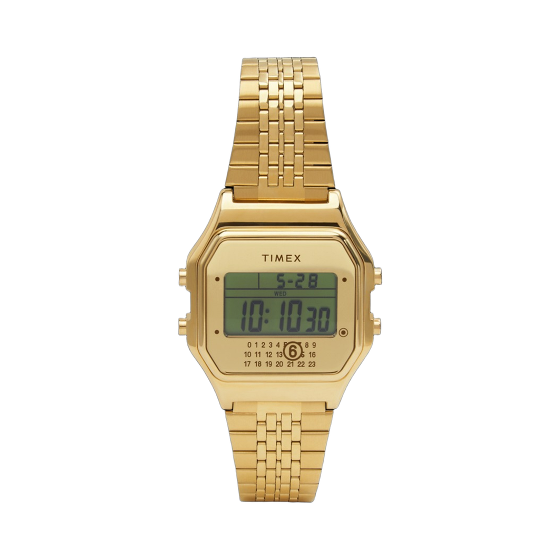 타이맥스 x MM6 메종 마르지엘라 T80 기프트 세트 스테인리스 스틸 골드(Timex x MM6 Maison Margiela T80 Gift Set Stainless Steel Gold)