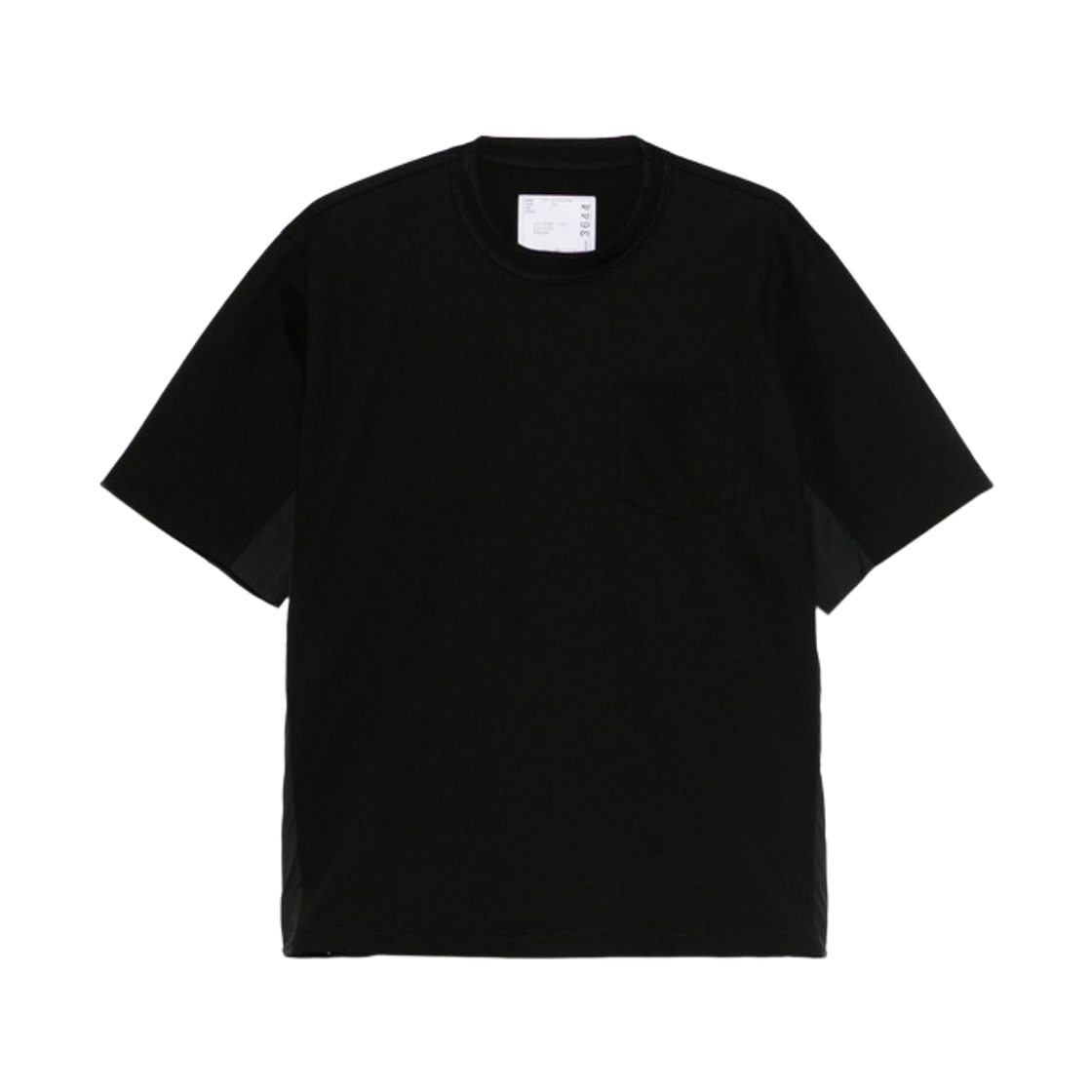 사카이 나일론 인서트 코튼 티셔츠 블랙(Sacai Nylon Insert Cotton T-Shirt Black)