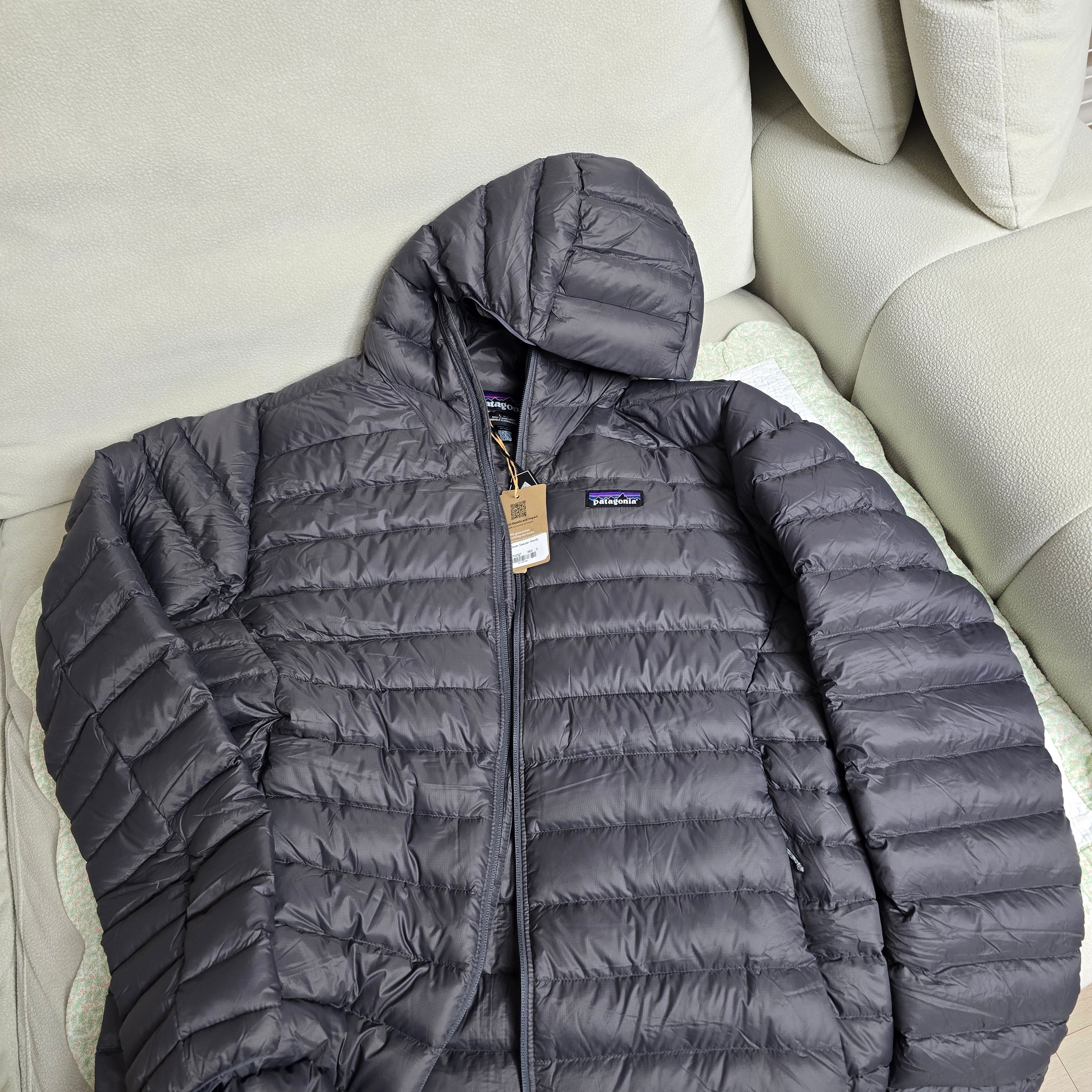 Patagonia Down Sweater Hoody Forge Grey 착용 스타일
