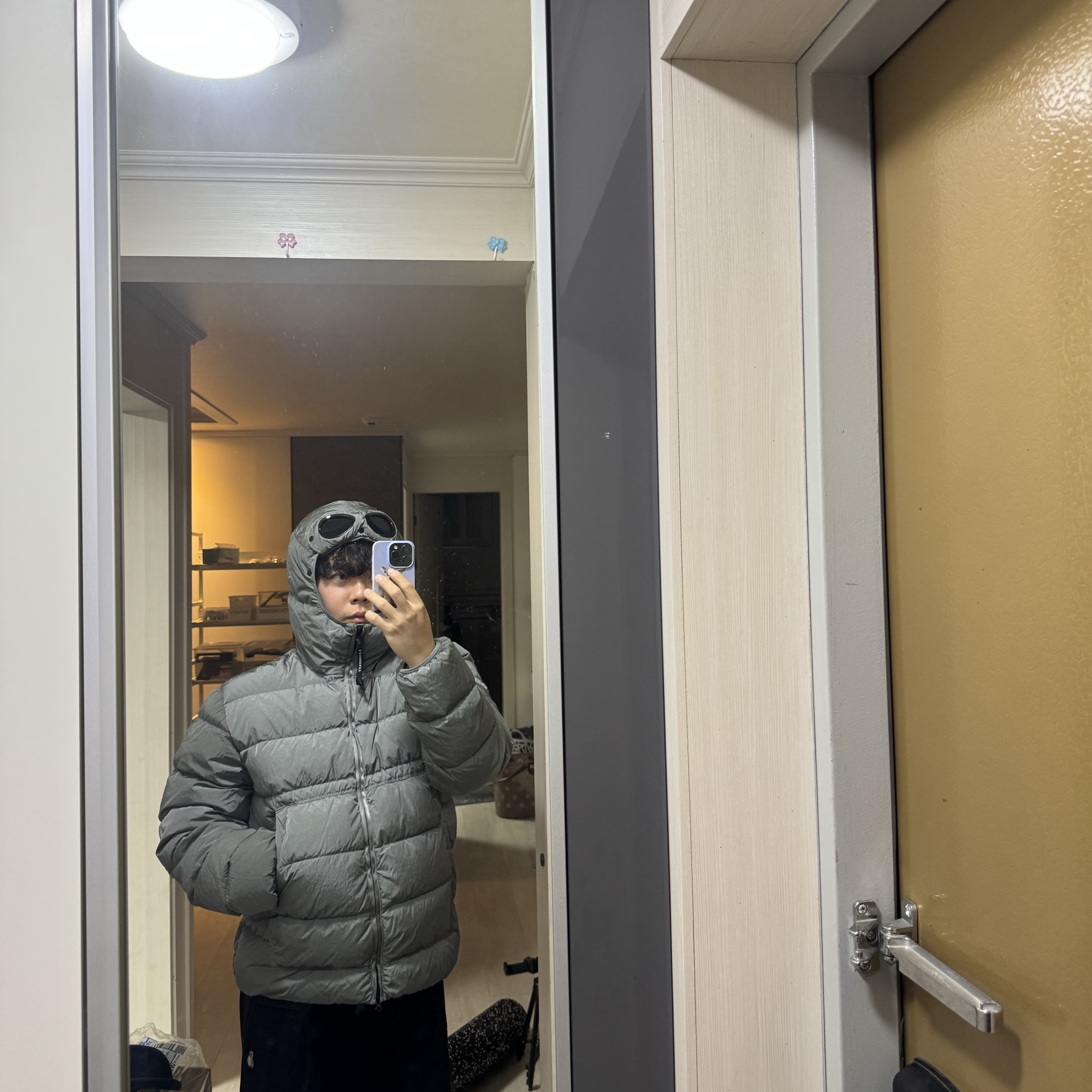 C.P. Company Padding Jumper Gray - 25FW 착용 스타일 - 3