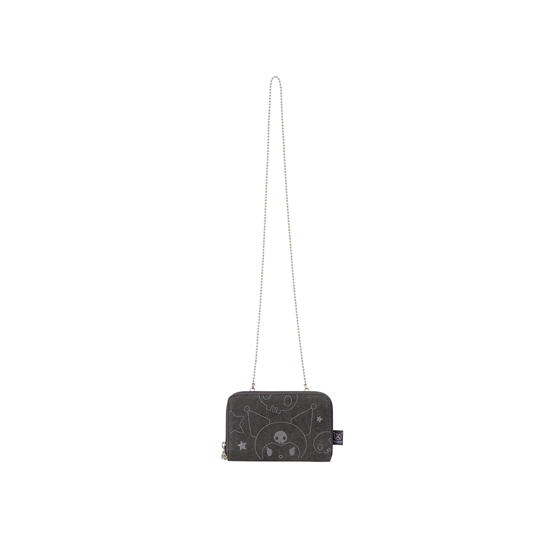 조셉앤스테이시 데님 트래블 크로스 월렛 쿠로미 워시드 차콜 위드 체인(Joseph&Stacey Denim Travel Cross Wallet Kuromi Washed Charcoal with Chain)
