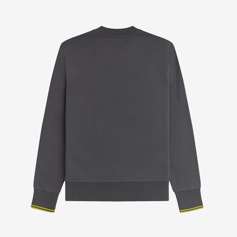 프레드 페리 크루넥 스웻셔츠 앵커그레이 테니스볼 옐로우(Fred Perry Crew Neck Sweatshirt Anchor Grey Tennis Ball Yellow) - 6