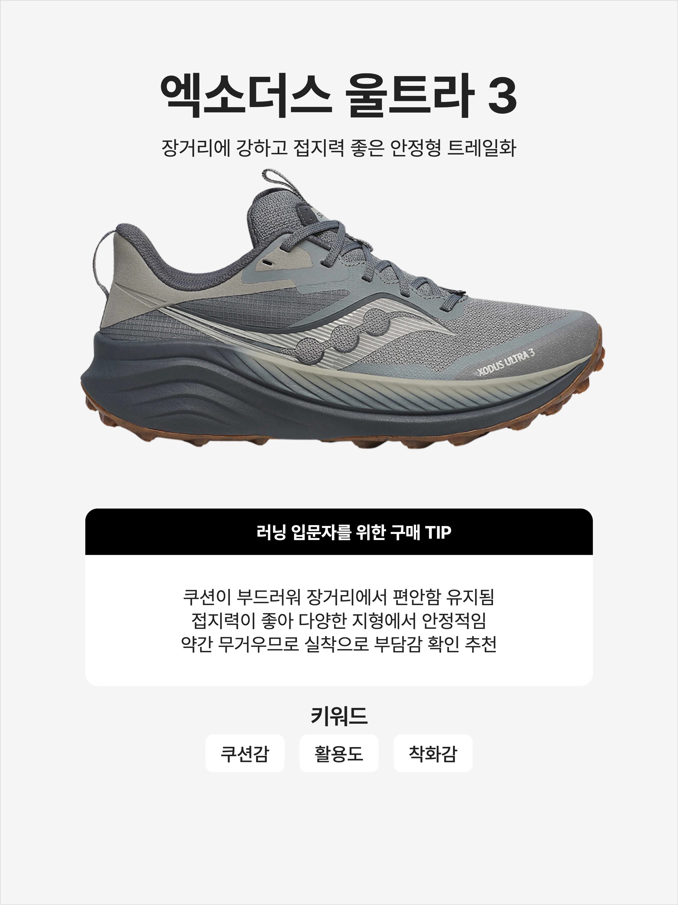 Saucony Xodus Ultra 3 Cinder Shadow, Saucony Xodus Ultra 3 Navy Peel 착용 스타일 - 1