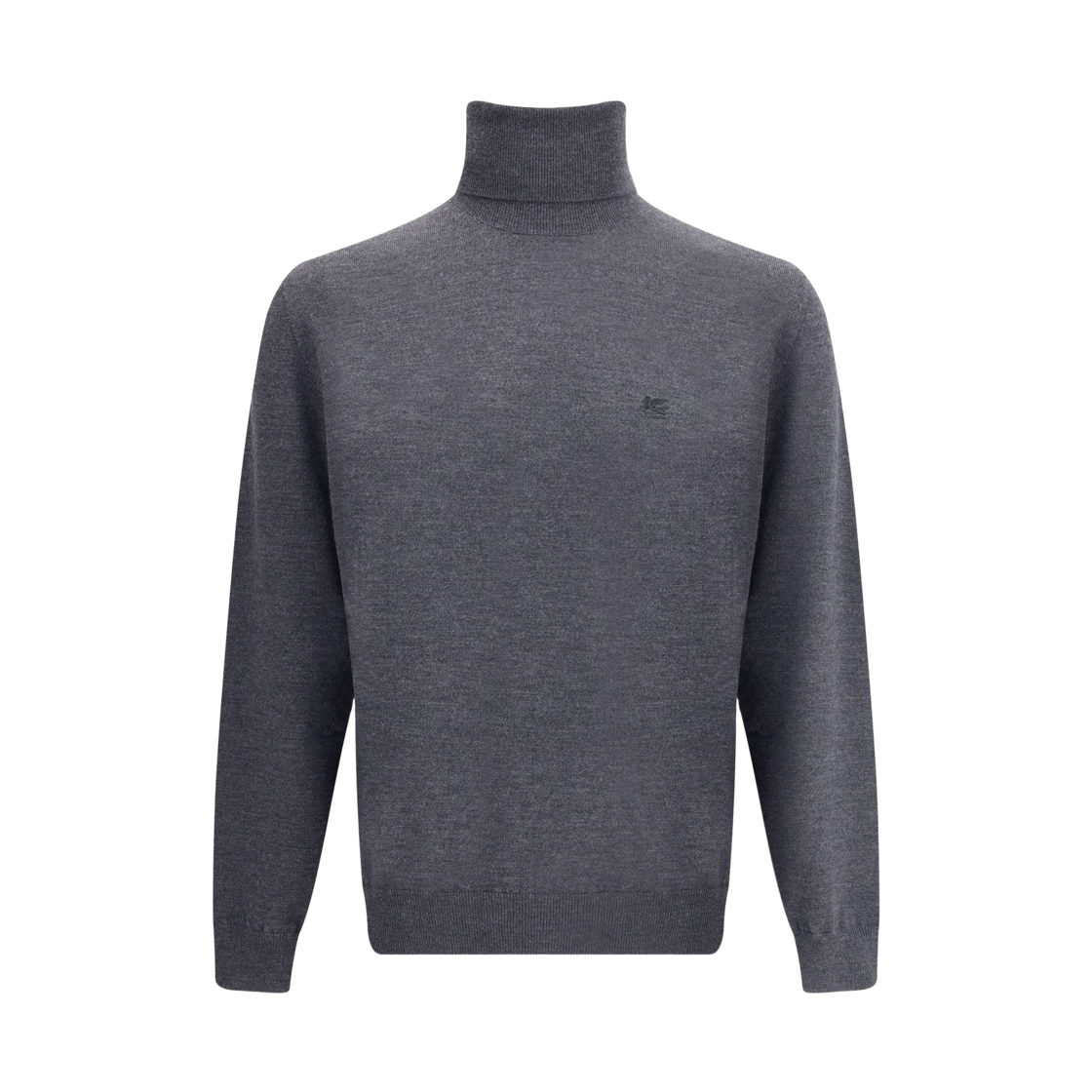 MRKF0067AL291N0542 Etro Lightweight Wool Turtleneck Jumper Grey