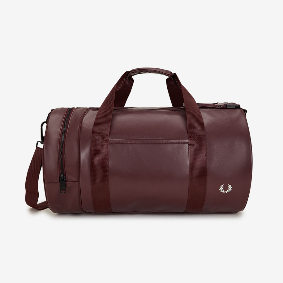 프레드 페리 토널 클래식 배럴 백 옥스블러드(Fred Perry Tonal Classic Barrel Bag Oxblood) - 4