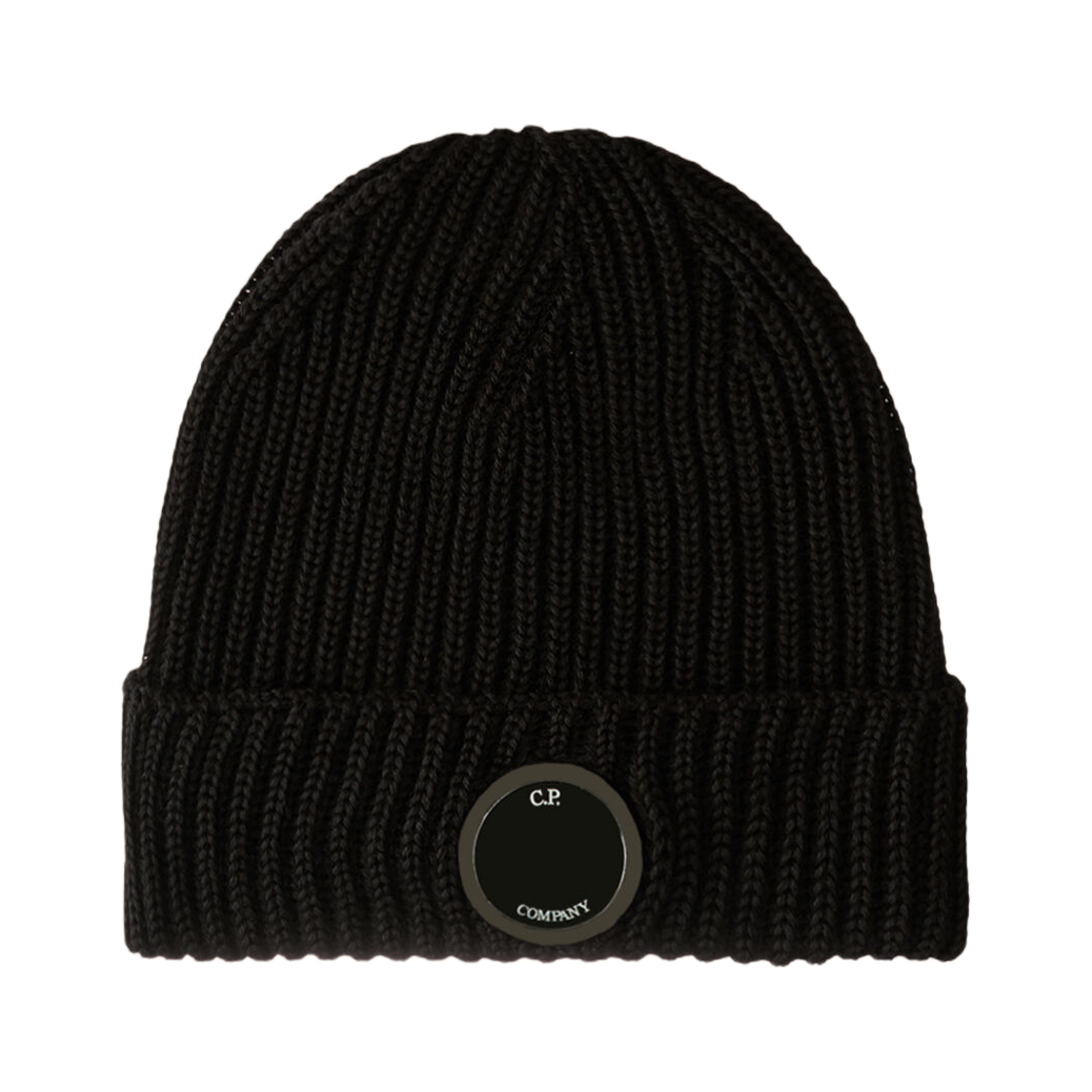 RFCMAC739A005509A999 C.P. Company Extrafine Merino Wool Lens Beanie Black - 25FW