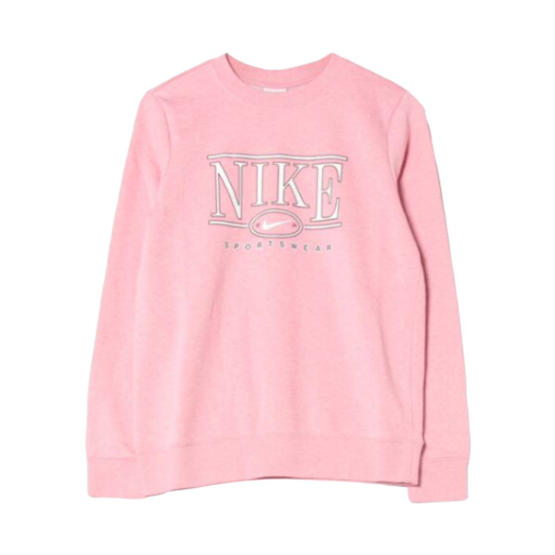 (W) 나이키 NSW 클럽 플리스 크루넥 스웨트셔츠 엘리멘탈 핑크 헤더 - US/EU((W) Nike NSW Club Fleece Crew Neck Sweatshirt Elemental Pink Heather - US/EU) - 1