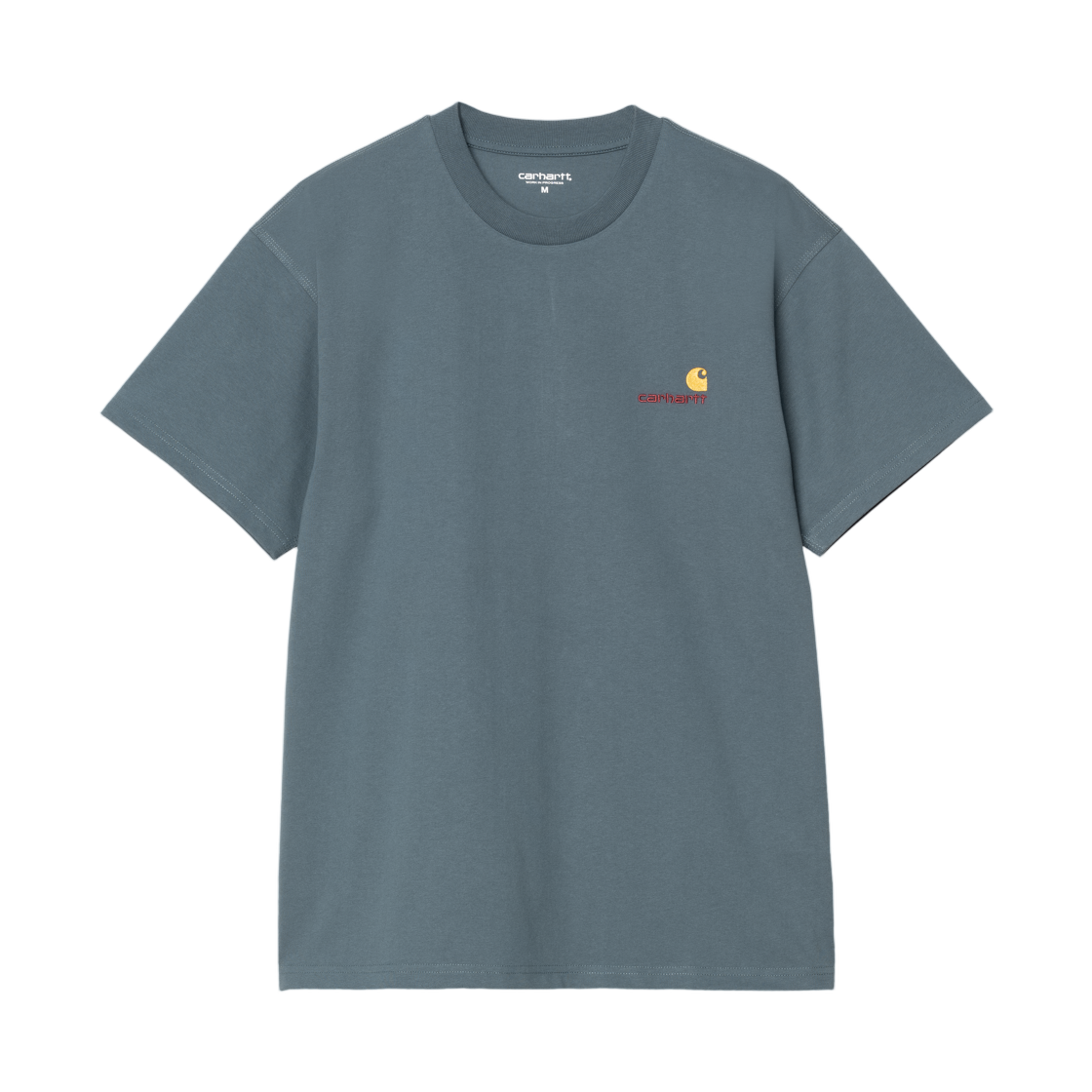 I029956-3GB-XX Carhartt WIP S/S American Script T-Shirt Office Blue