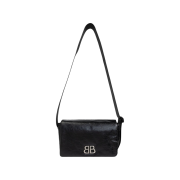 Balenciaga Monaco Flap Messenger Bag Black