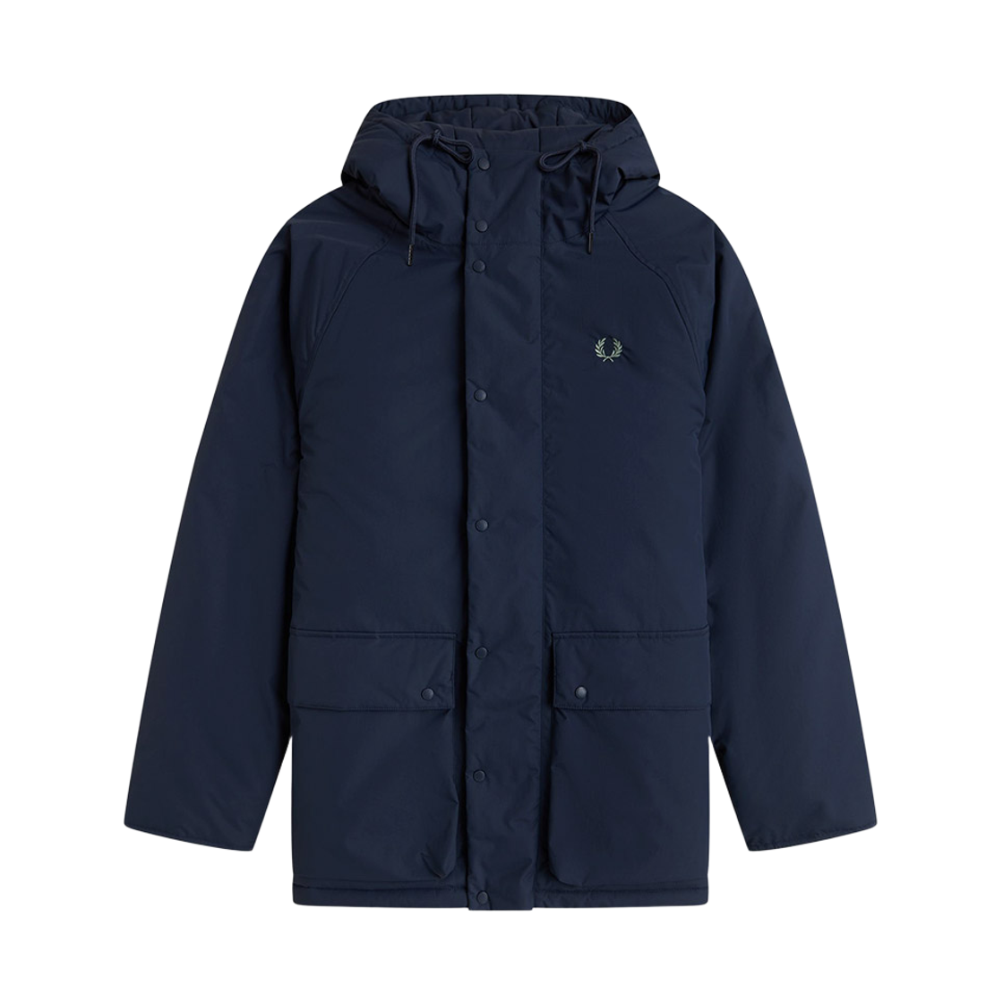 AFPM2538519-738 Fred Perry Padded Zip Through Jacket Dark Airforce