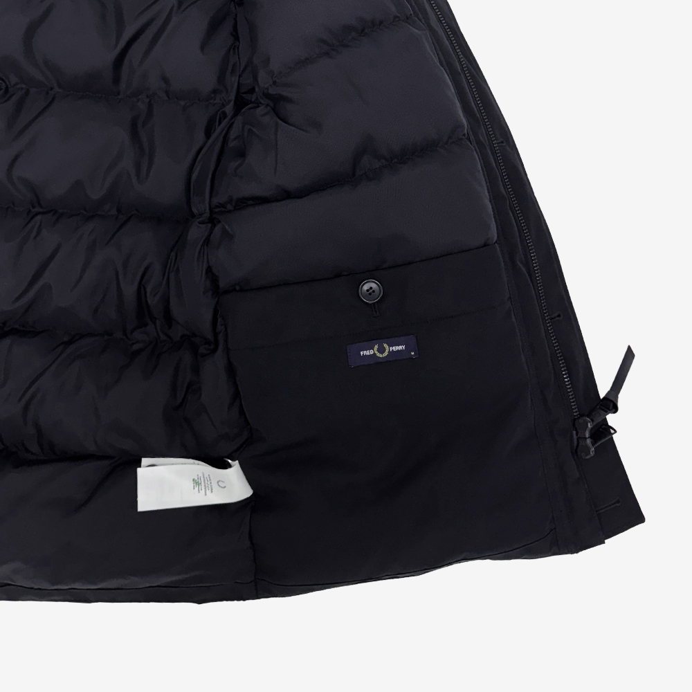 프레드 페리 패치 포켓 푸퍼 재킷 블랙(Fred Perry Patch Pocket Puffer Jacket Black) - 5