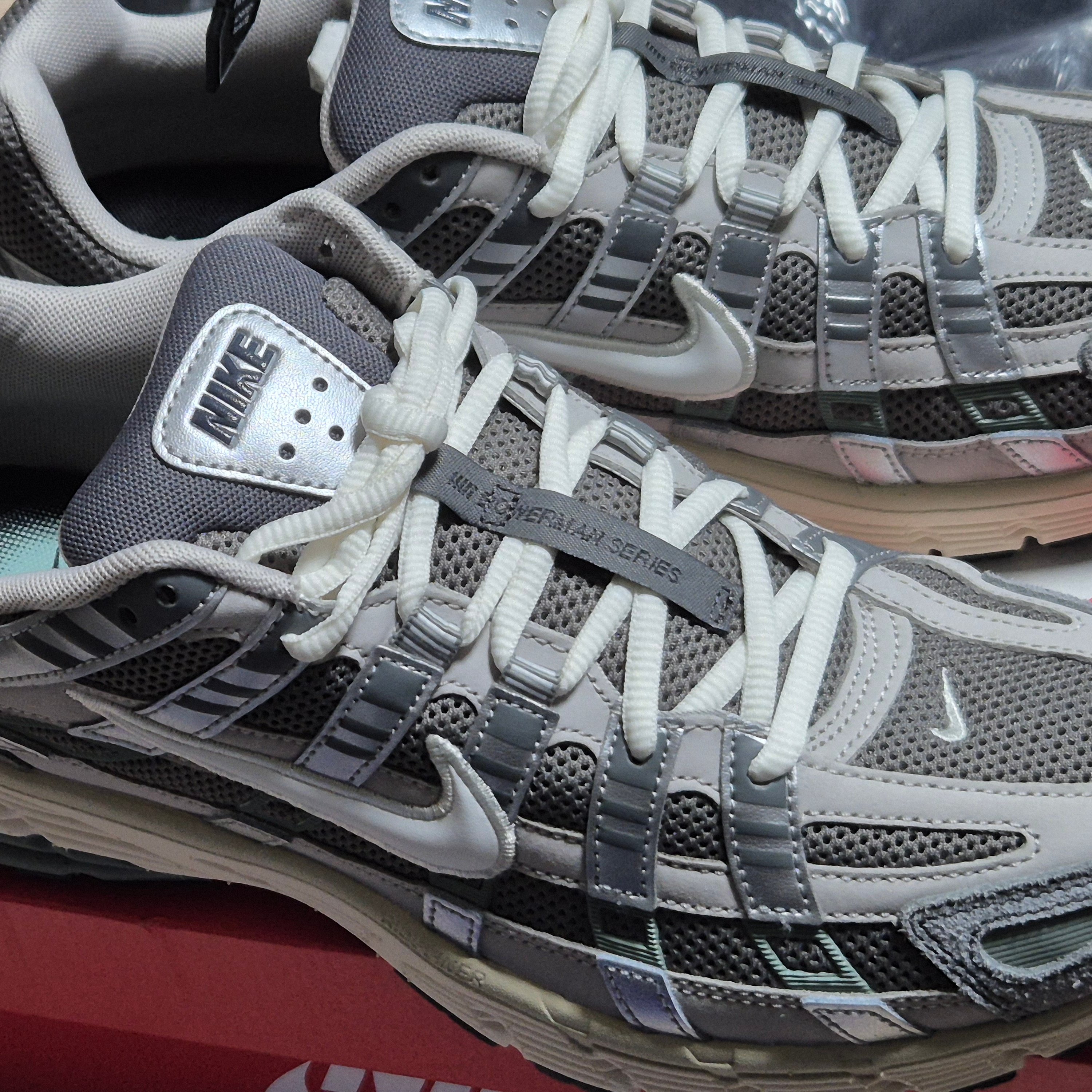 Nike P-6000 Flat Pewter Light Iron Ore 착용 스타일
