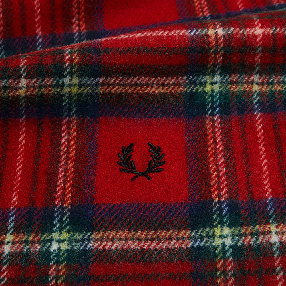 프레드 페리 램스울 타탄 스카프 스튜어트 타탄(Fred Perry Lambswool Tartan Scarf Stewart Tartan) - 3
