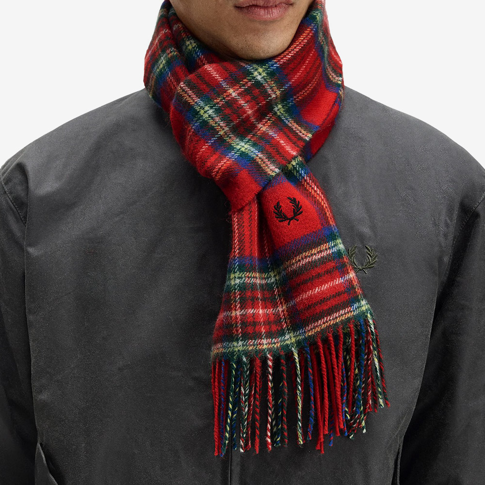 프레드 페리 램스울 타탄 스카프 스튜어트 타탄(Fred Perry Lambswool Tartan Scarf Stewart Tartan) - 2