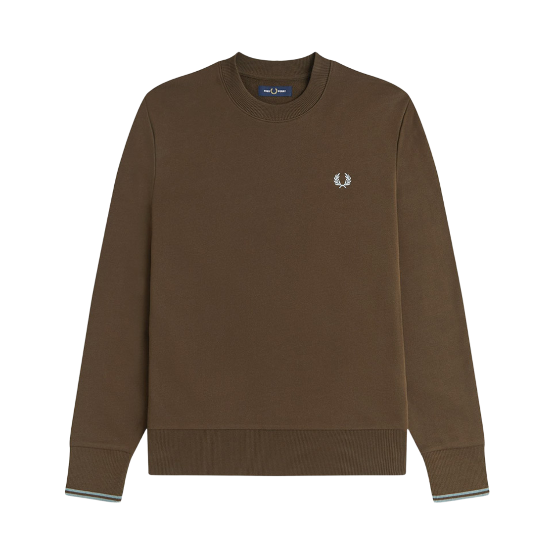 AFPM2537535-49A Fred Perry Crew Neck Sweatshirt Burnt Tobacco Stockport Blue