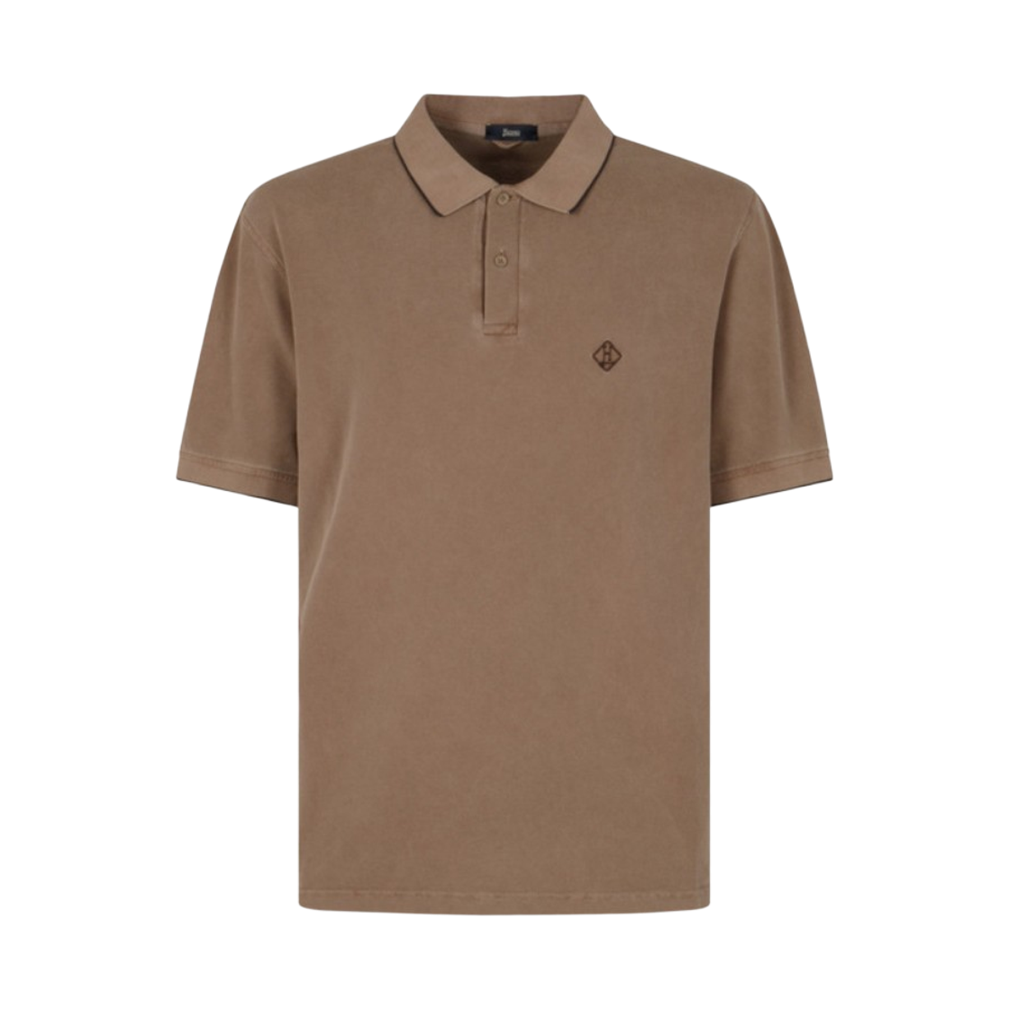 JPL00134U-54006-2157 Herno Logo Polo T-Shirt Camel