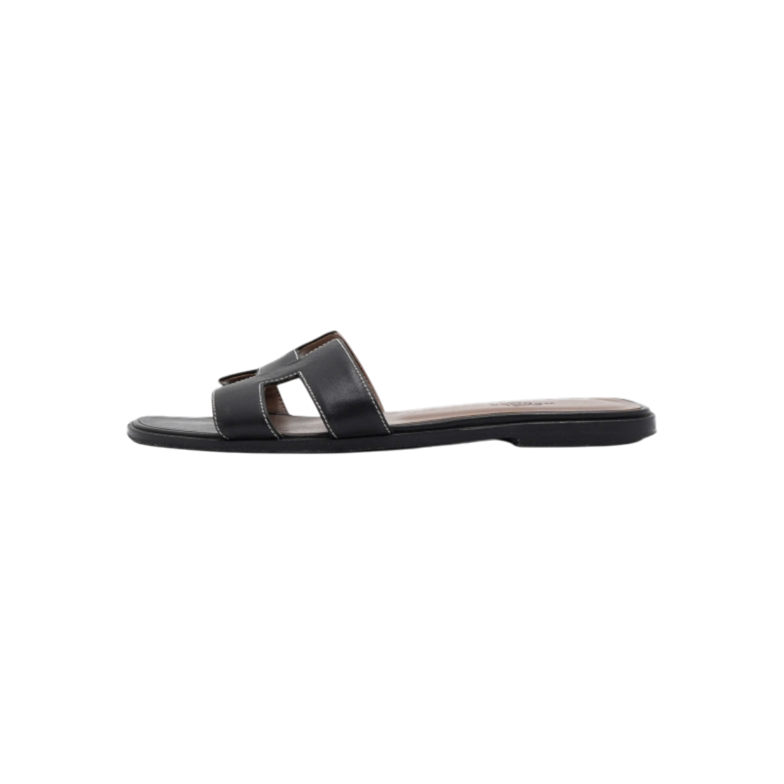 ITBBO8WSUI6K Hermes Black Oran Sandals for Women