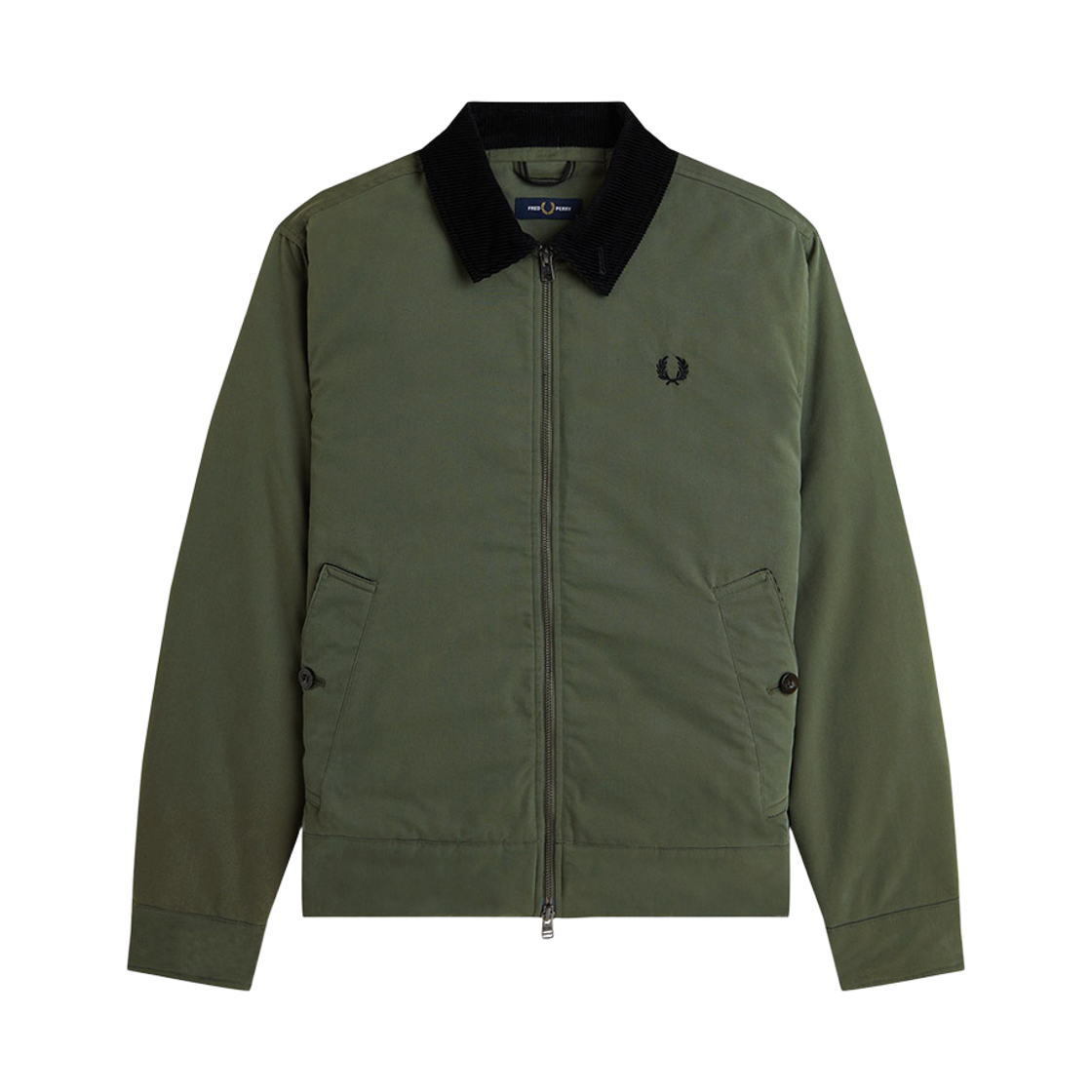 AFPM2538535-W19 Fred Perry The Caban Jacket Laurel Wreath Green