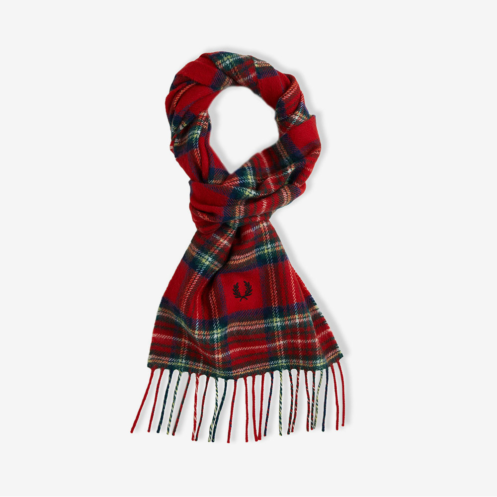 프레드 페리 램스울 타탄 스카프 스튜어트 타탄(Fred Perry Lambswool Tartan Scarf Stewart Tartan) - 4