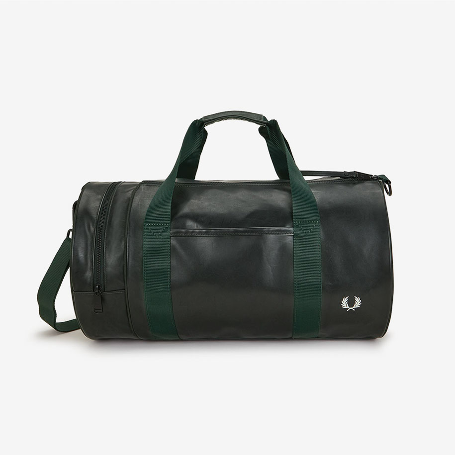 프레드 페리 토널 클래식 배럴 백 나이트그린(Fred Perry Tonal Classic Barrel Bag Night Green) - 4