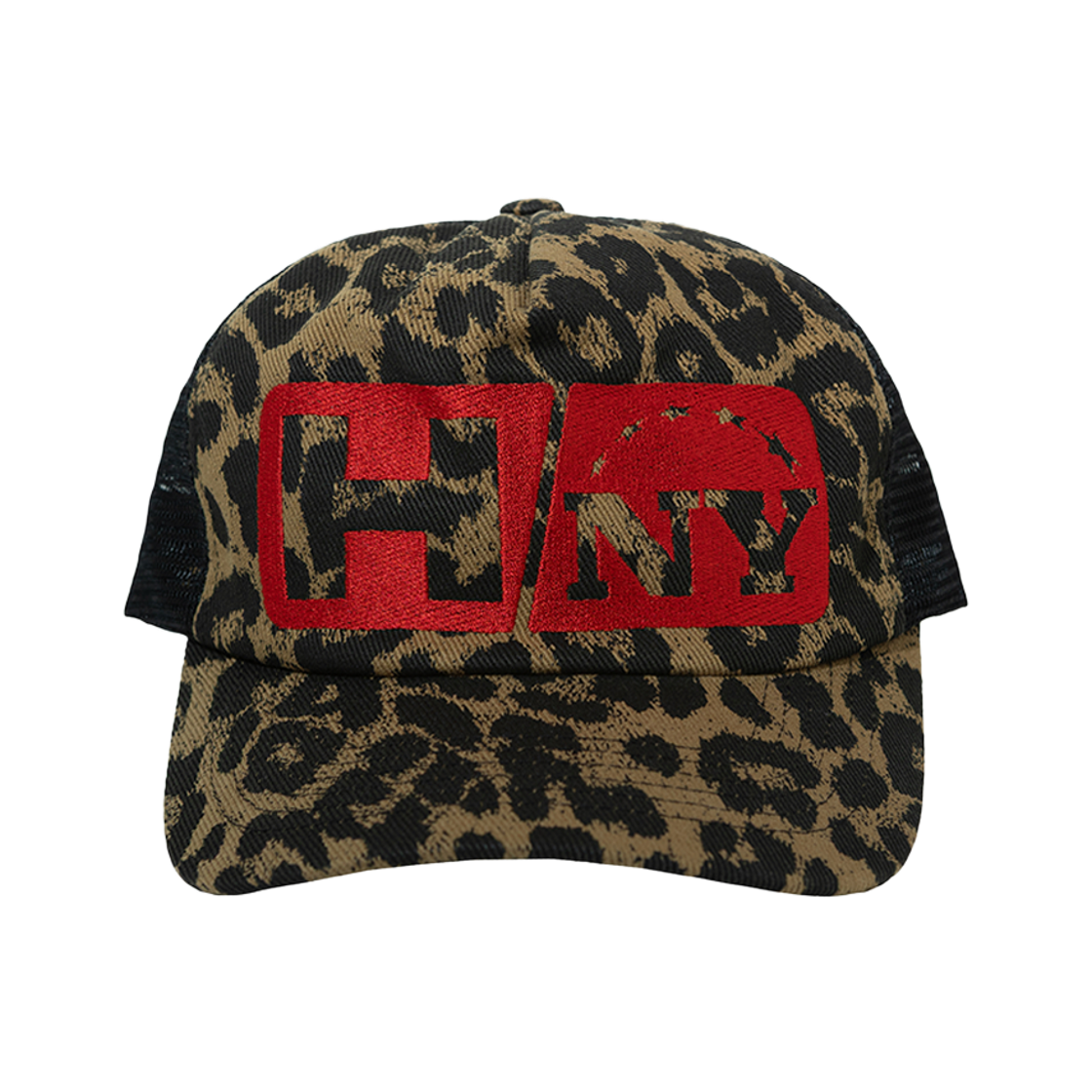 HSH25HW144LPOS Honey Scoop House Rect Logo Mesh Cap Leopard