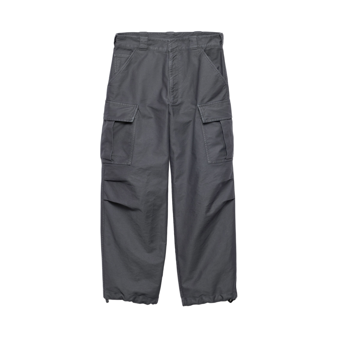SPH286-16IF-F0112 Prada Cotton Cargo Pants Lead Gray