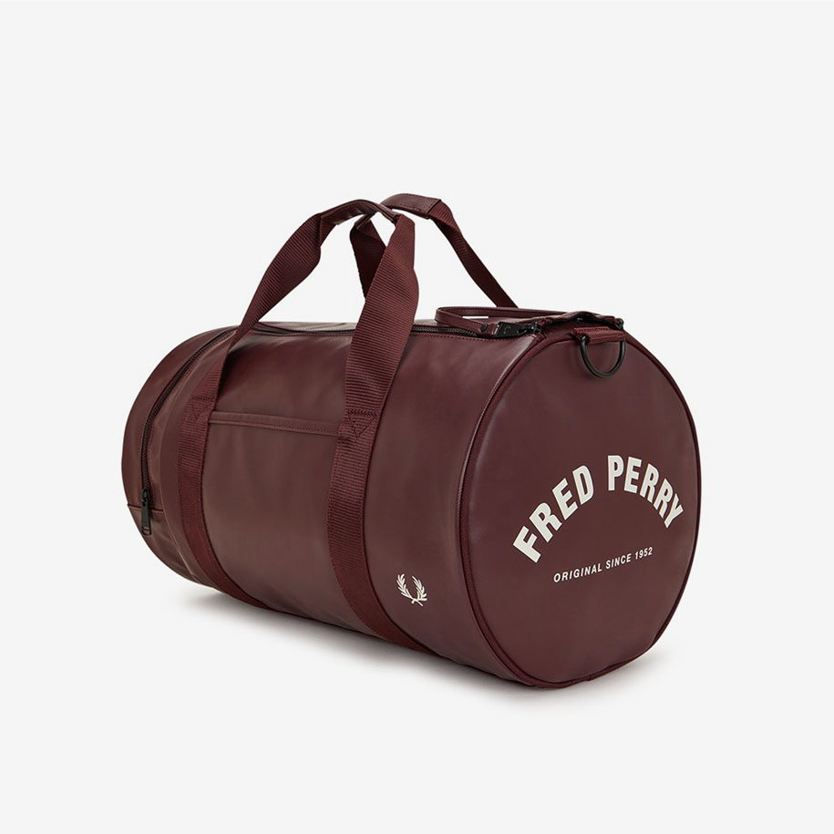 프레드 페리 토널 클래식 배럴 백 옥스블러드(Fred Perry Tonal Classic Barrel Bag Oxblood) - 5