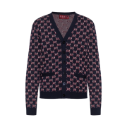 Gucci GG Logo Wool Cardigan Black