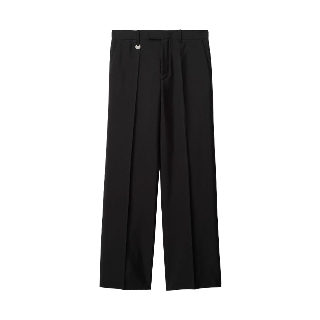 8088592 Burberry EKD Logo Wool Silk Pants Black