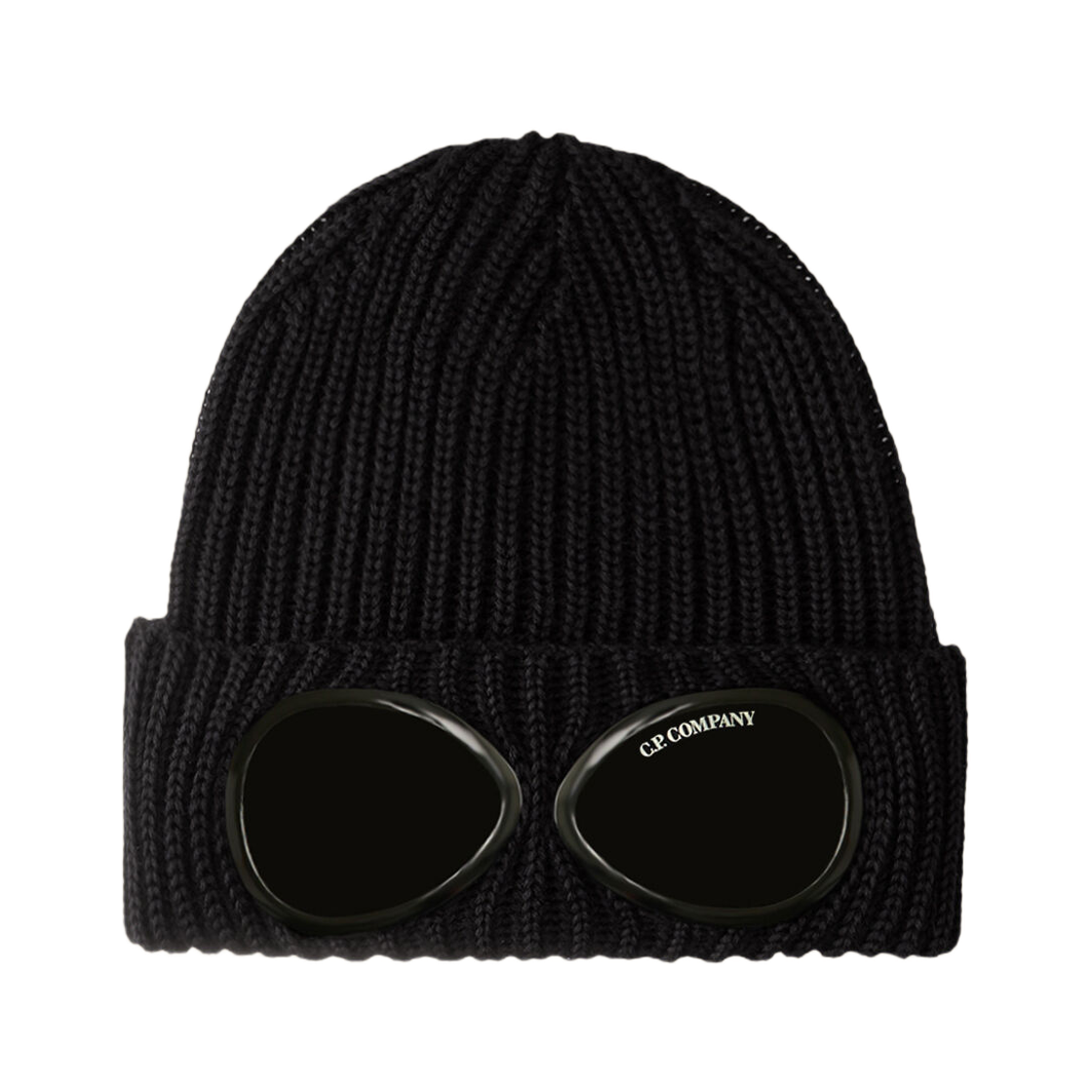 RFCMAC742A005509A888 C.P. Company Extra Fine Merino Wool Goggle Beanie Total Eclipse Blue - 25FW
