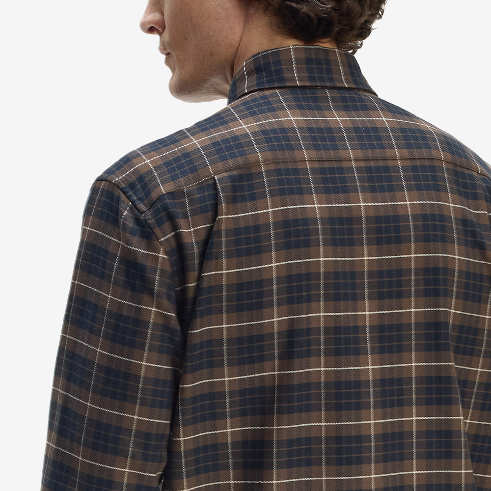 프레드 페리 브러시드 트윌 타탄 셔츠 번트 토바코(Fred Perry Brushed Twill Tartan Shirt Burnt Tobacco) - 4